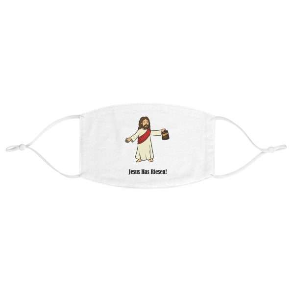 Humorous Fabric Facemask - Jesus Has Riesen! - Image 2