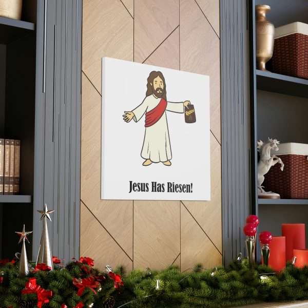 Humorous Gallery Canvas Print Wrap - Jesus Has Riesen!