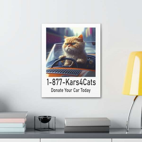 Funny Gallery Canvas Print Wrap - 1-877-Kars4Cats Donate Your Car Today - Image 11