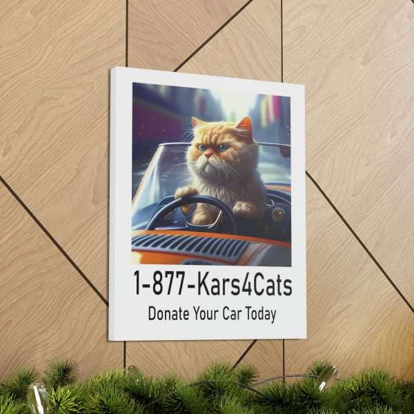 Funny Gallery Canvas Print Wrap - 1-877-Kars4Cats Donate Your Car Today - Image 14