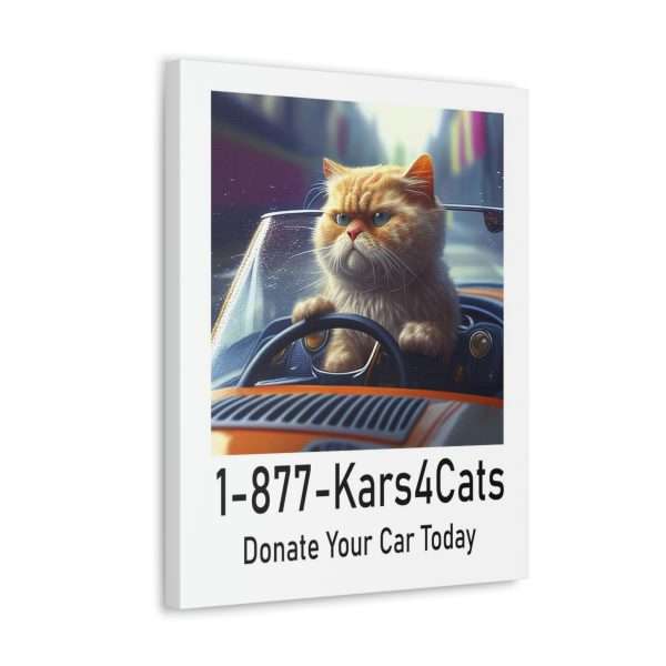 Funny Gallery Canvas Print Wrap - 1-877-Kars4Cats Donate Your Car Today - Image 9