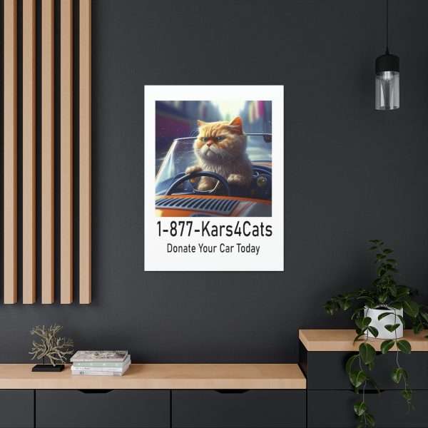 Funny Gallery Canvas Print Wrap - 1-877-Kars4Cats Donate Your Car Today - Image 5