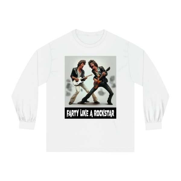 Funny Unisex Classic Long Sleeve T-Shirt - Farty Like a Rockstar - Image 2