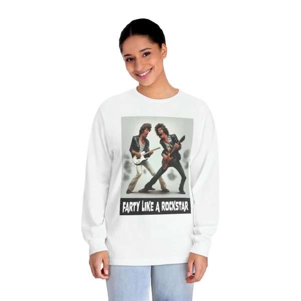 Funny Unisex Classic Long Sleeve T-Shirt - Farty Like a Rockstar - Image 3