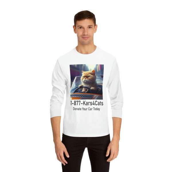 Funny Unisex Classic Long Sleeve T-Shirt - 1-877-Kars4Cats Donate Your Car Today - Image 3