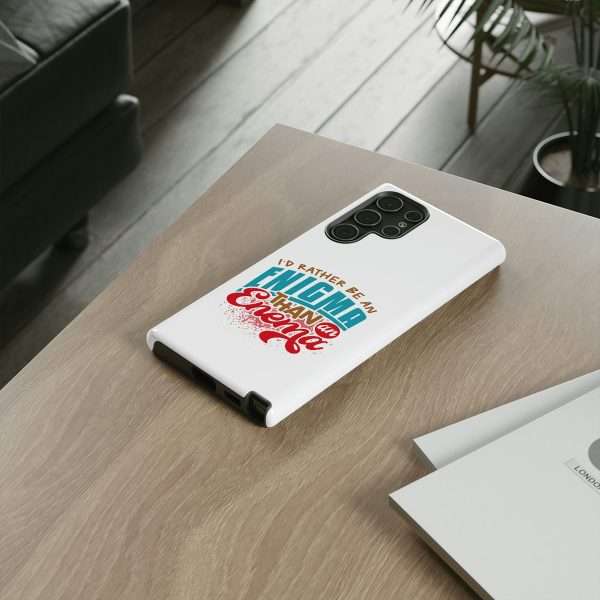 Humorous Tough Phone Case - I’d Rather Be an Enigma Than an Enema - Image 62