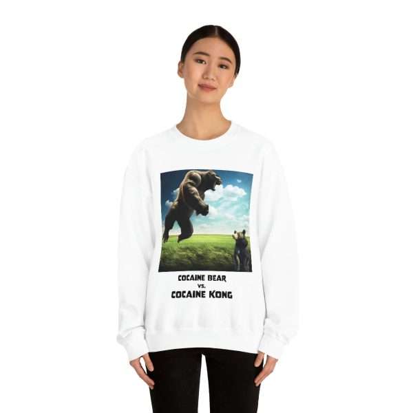 Funny Unisex Heavy Blend Crewneck Sweatshirt - Cocaine Bear vs Cocaine Kong