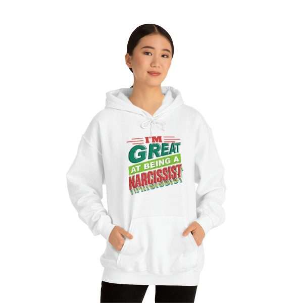 Funny Unisex Heavy Blend Hoodie Sweatshirt - I'm Great at Being a Narcissist - Image 4