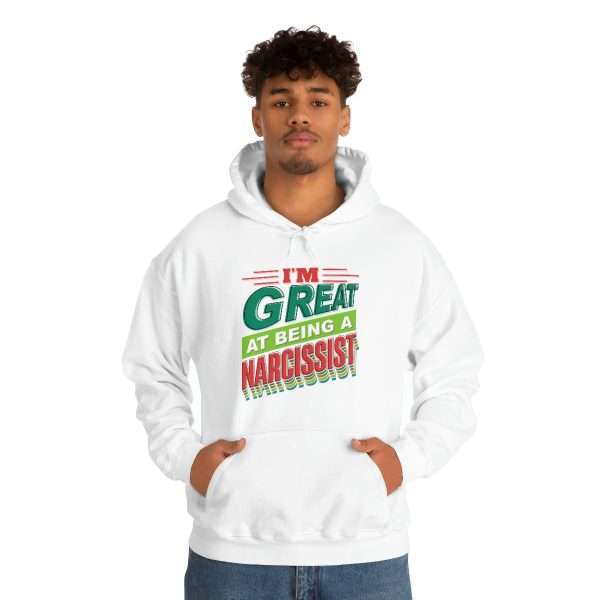 Funny Unisex Heavy Blend Hoodie Sweatshirt - I'm Great at Being a Narcissist - Image 5