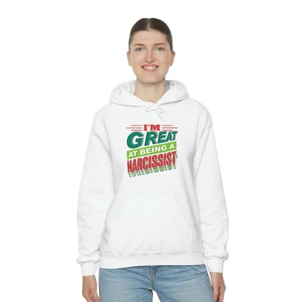 Funny Unisex Heavy Blend Hoodie Sweatshirt - I'm Great at Being a Narcissist - Image 6