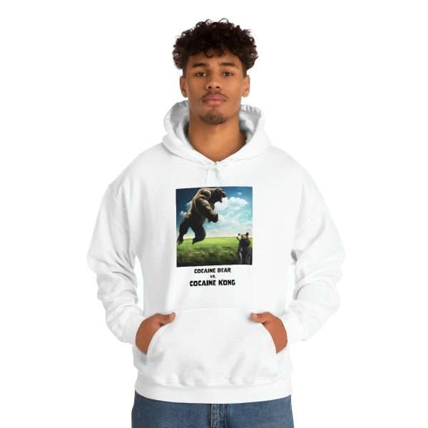 Funny Unisex Heavy Blend Hoodie Sweatshirt - Cocaine Bear vs Cocaine Kong