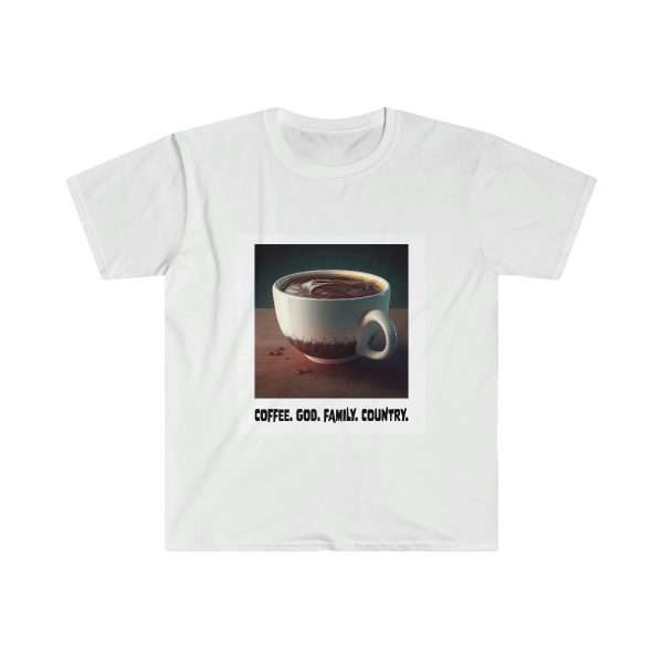 Funny Unisex Soft-Style T-Shirt - Coffee God Family Country