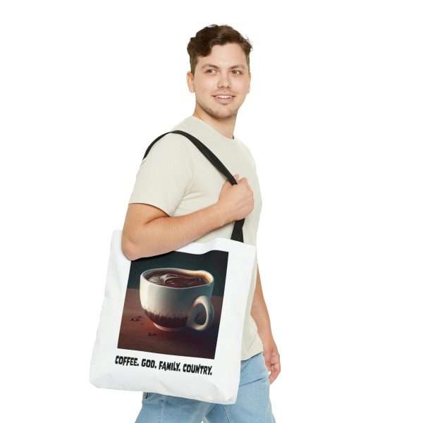 Funny Tote Bag - Coffee God Family Country - Image 11