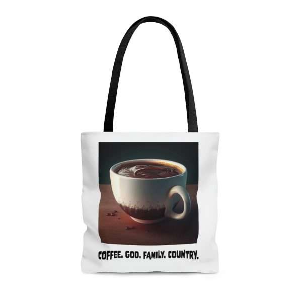 Funny Tote Bag - Coffee God Family Country - Image 2