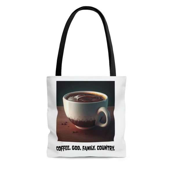 Funny Tote Bag - Coffee God Family Country - Image 5