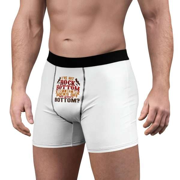 Funny Men’s Undies Boxer Briefs - I've Hit Rock Bottom. May I Get My Rocks Off On Your Bottom? - Image 5