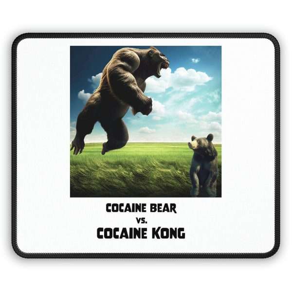 Humorous Gaming Mousepad - Cocaine Bear vs Cocaine Kong - Image 2