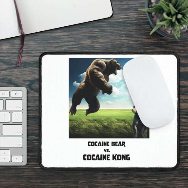 Humorous Gaming Mousepad - Cocaine Bear vs Cocaine Kong - Image 3