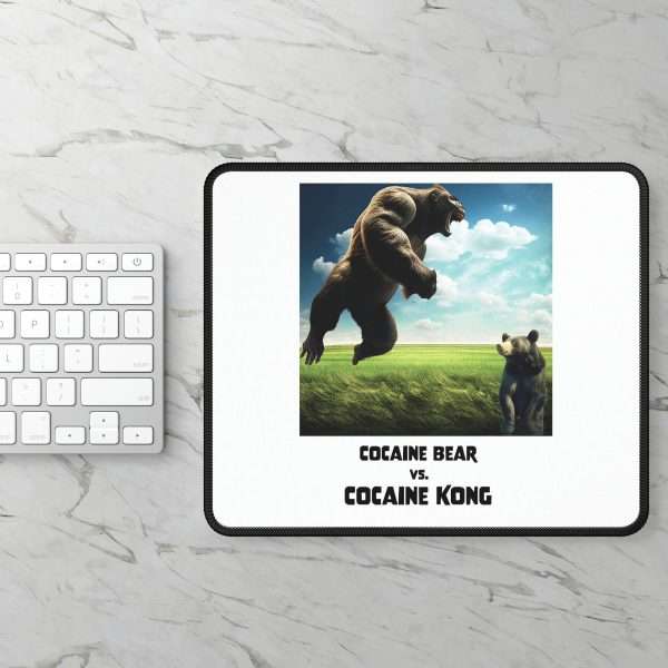 Humorous Gaming Mousepad - Cocaine Bear vs Cocaine Kong