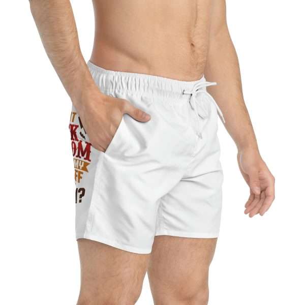 Funny Men's Swim Trunks - I've Hit Rock Bottom. May I Get My Rocks Off On Your Bottom? - Image 11