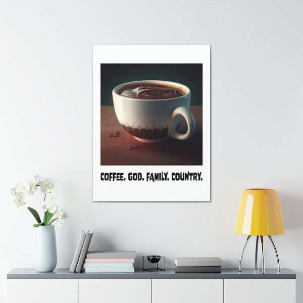 Funny Gallery Canvas Print Wrap - Coffee God Family Country