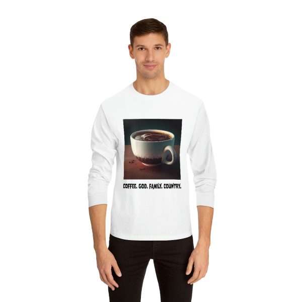 Funny Unisex Classic Long Sleeve T-Shirt - Coffee God Family Country