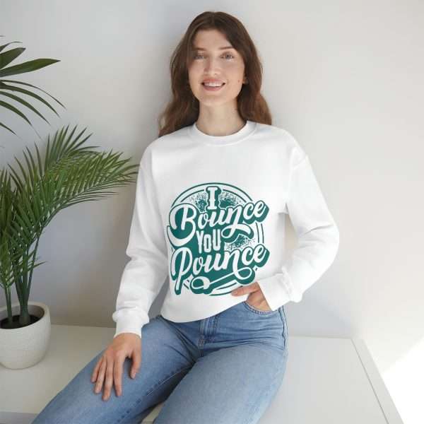 Funny Unisex Heavy Blend Crewneck Sweatshirt - I Bounce, You Pounce