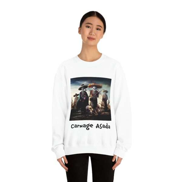 Funny Unisex Heavy Blend Crewneck Sweatshirt - Carnage Asada - Image 4