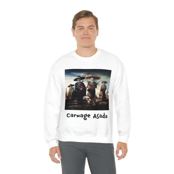 Funny Unisex Heavy Blend Crewneck Sweatshirt - Carnage Asada - Image 6