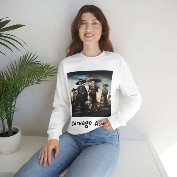 Funny Unisex Heavy Blend Crewneck Sweatshirt - Carnage Asada - Image 7