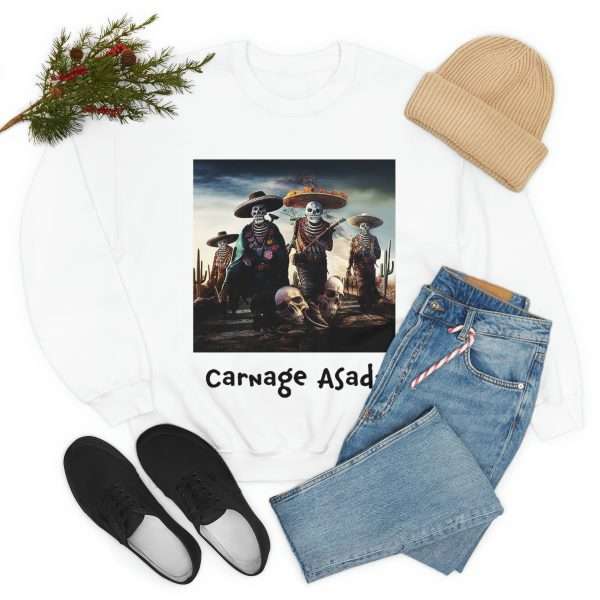 Funny Unisex Heavy Blend Crewneck Sweatshirt - Carnage Asada - Image 8