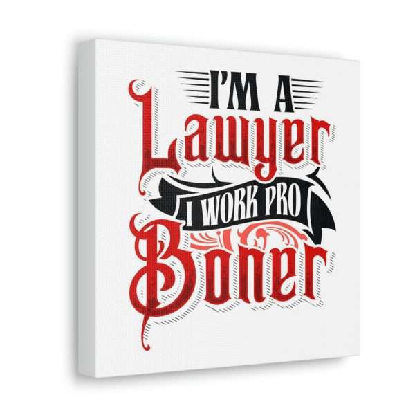 Funny Canvas Art Print Gallery Wrap - I'm a Lawyer I Work Pro Boner - Image 30