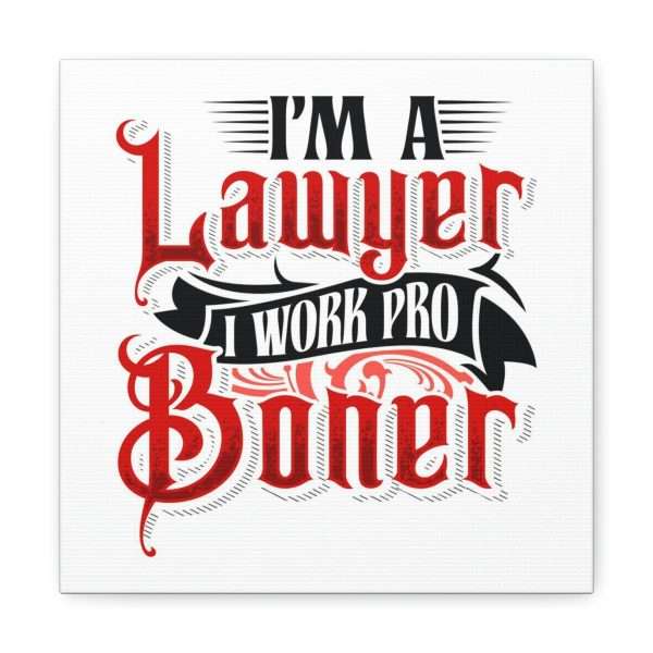 Funny Canvas Art Print Gallery Wrap - I'm a Lawyer I Work Pro Boner - Image 29