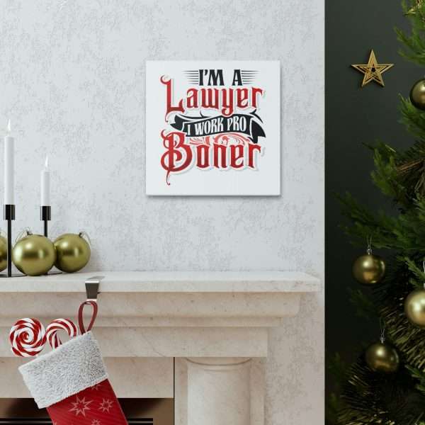 Funny Canvas Art Print Gallery Wrap - I'm a Lawyer I Work Pro Boner - Image 41