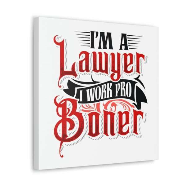 Funny Canvas Art Print Gallery Wrap - I'm a Lawyer I Work Pro Boner - Image 44