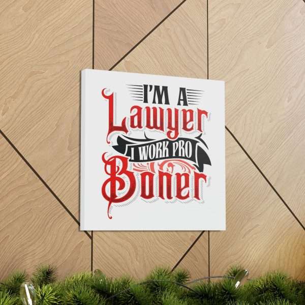 Funny Canvas Art Print Gallery Wrap - I'm a Lawyer I Work Pro Boner - Image 49