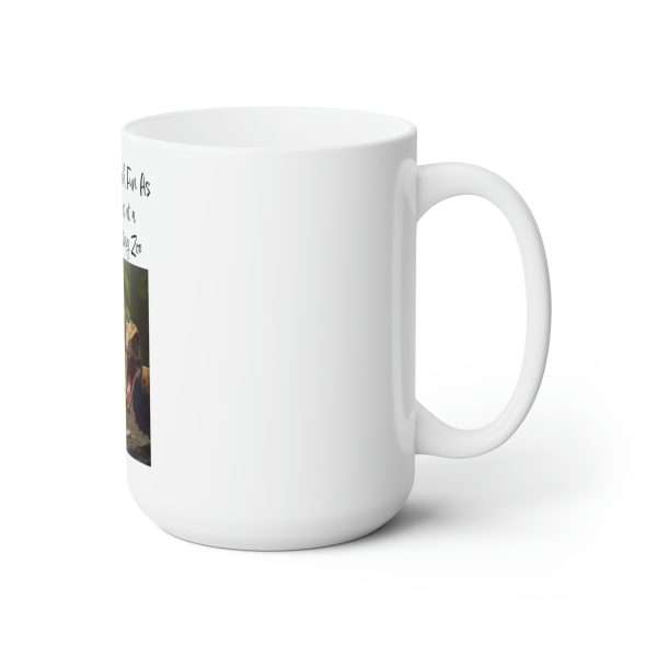 Funny Premium Coffee Mug 15 oz - I’m Having As Much Fun As Giving Scritches at a Velociraptor Petting Zoo - Image 3