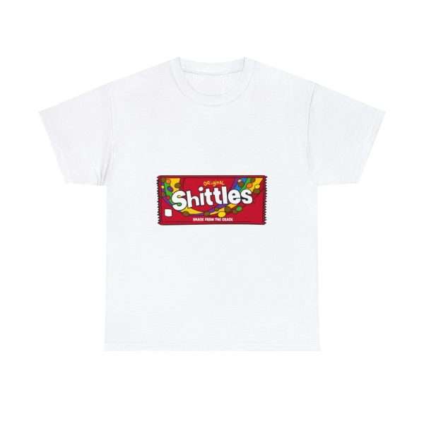 Funny Unisex Heavy Cotton T-shirt - Shittles Candy – Snack from the Crack - Image 2