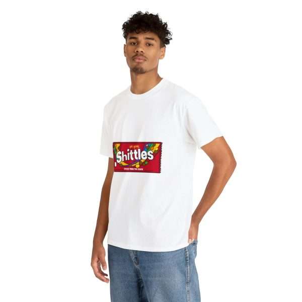 Funny Unisex Heavy Cotton T-shirt - Shittles Candy – Snack from the Crack - Image 6