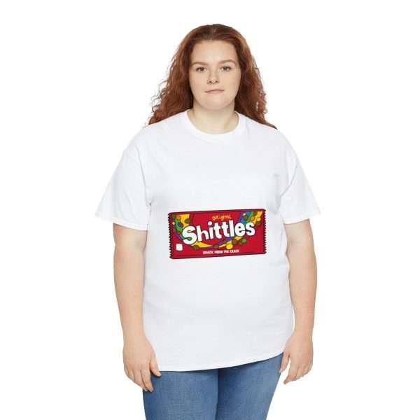 Funny Unisex Heavy Cotton T-shirt - Shittles Candy – Snack from the Crack - Image 7