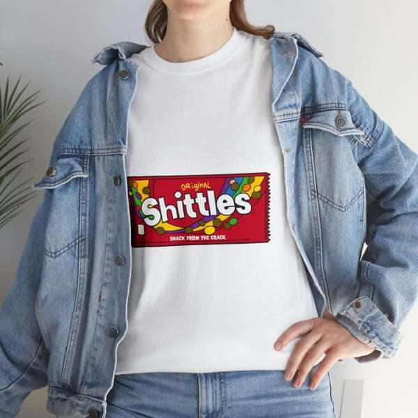 Funny Unisex Heavy Cotton T-shirt - Shittles Candy – Snack from the Crack - Image 9