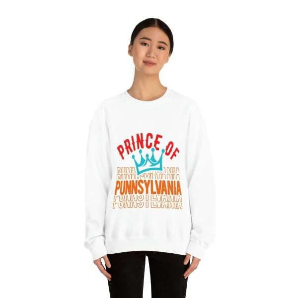 Funny Unisex Heavy Blend Crewneck Sweatshirt - Prince of Punnsylvania - Image 4