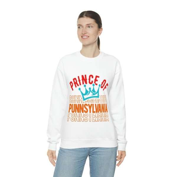 Funny Unisex Heavy Blend Crewneck Sweatshirt - Prince of Punnsylvania - Image 6