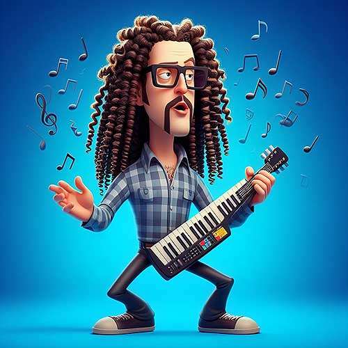 Weird Al playing guitar