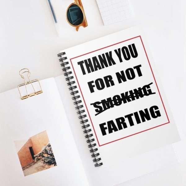 Spiral Notebook - Ruled Line - Thank You For Not Farting