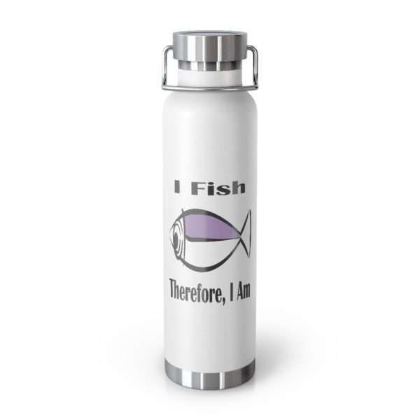 22oz Vacuum-Insulated Bottle - I Fish, Therefore I Am - Image 2