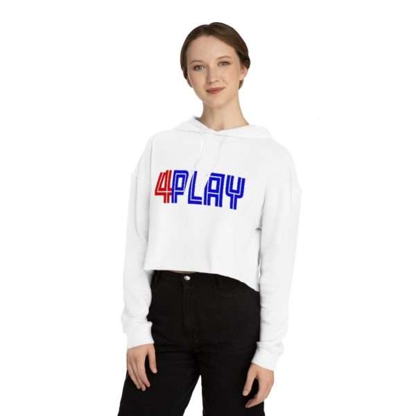 4Play Women’s Cropped Hooded Sweatshirt - Image 2