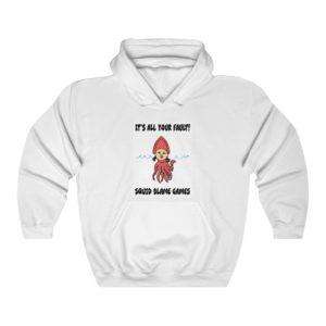 It's All Your Fault! Squid Blame Games. Unisex Heavy Blend™ Hooded Sweatshirt