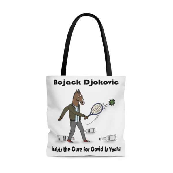 Bojack Djokovic Insists the Cure for Covid Is Vodka AOP Tote Bag