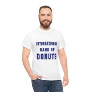 INTERNATIONAL BANK OF DONUTS Unisex Heavy Cotton Tee